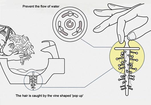 Пробка проти волосся для раковини Crown Pop-up sink stopper дозволяє зберегти раковину чистою. 