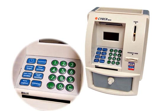 Спритні підприємці придумали домашній міні-банкомат Personal ATM machine, за допомогою якого можна навчити дітей, як поводитися з грошима.