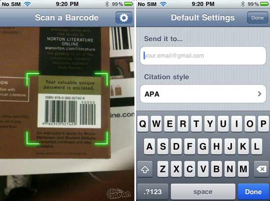 Студенти університету Ватерлоо розробили новий додаток для Iphone і Android, підбирає цитати по заданій темі з будь-якої книги шляхом сканування штрих-коду.