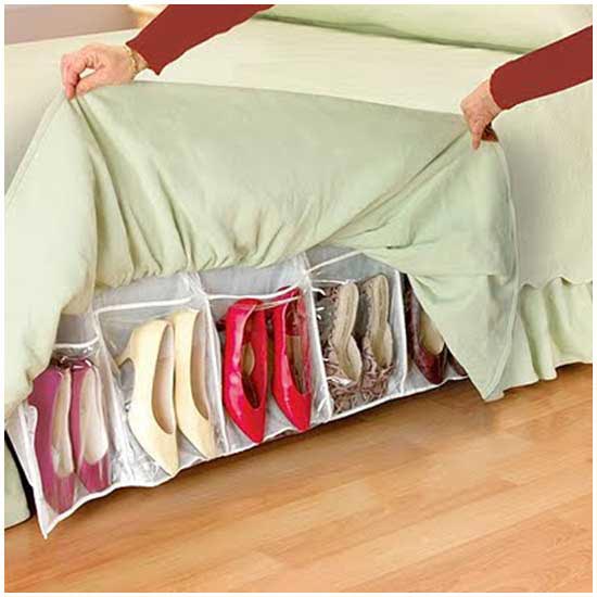  Кишені для зберігання тапок в покривалі на ліжка