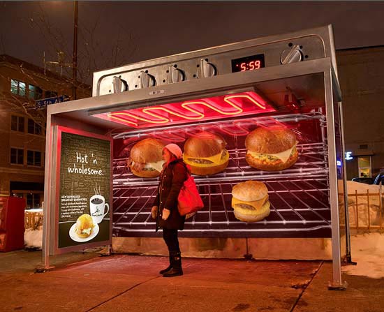Креативна реклама кафе на зупинках від рекламного агентства Colle + McVoy викликала бурю захоплення і «теплих почуттів»