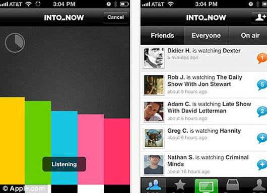 У січні 2011 року Адам Каан (Adam Cahan) представив громадськості новий мобільний додаток для соціальних мереж, за допомогою якого користувачі можуть дізнатися, які телевізійні програми в даний момент дивляться їхні друзі.