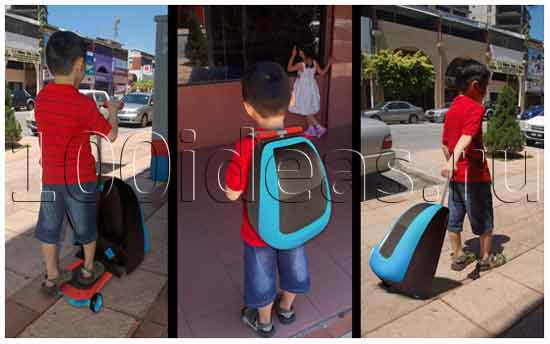 багатофункціональна ідея бізнесу для школярів: Шкільний рюкзак - самокат
